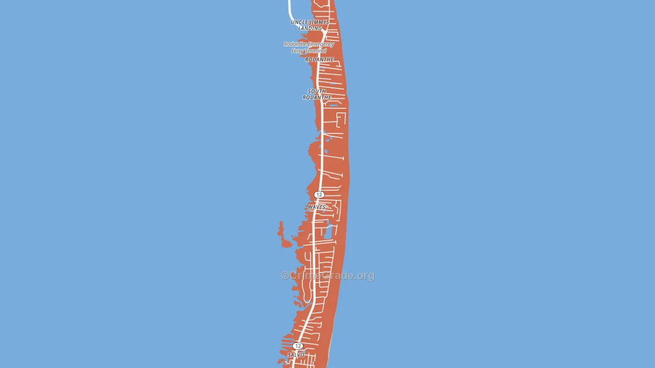 Waves, NC Map of Murder Rates