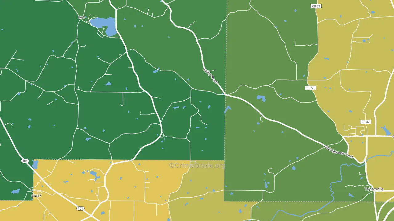 Wax, GA Map of Murder Rates