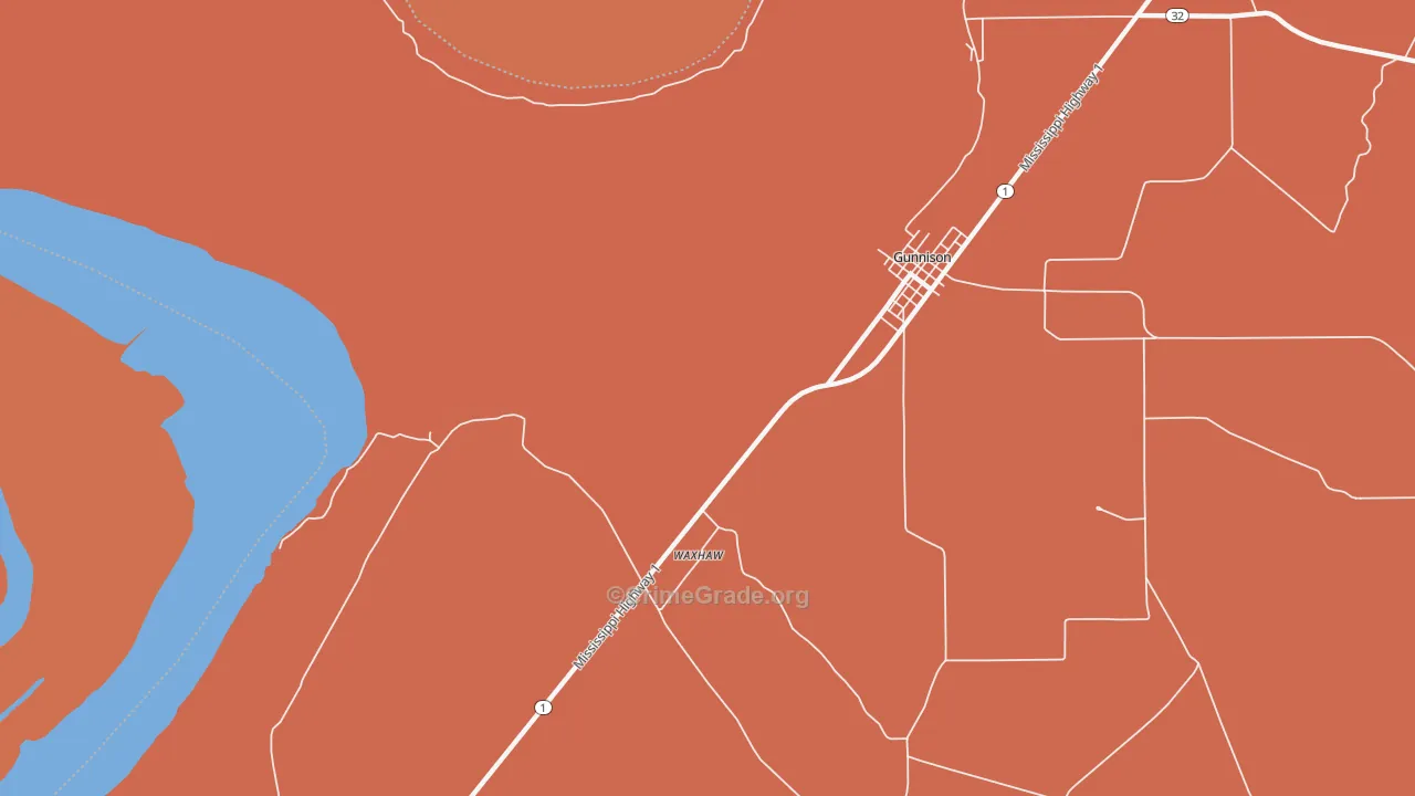 Waxhaw, MS Map of Murder Rates