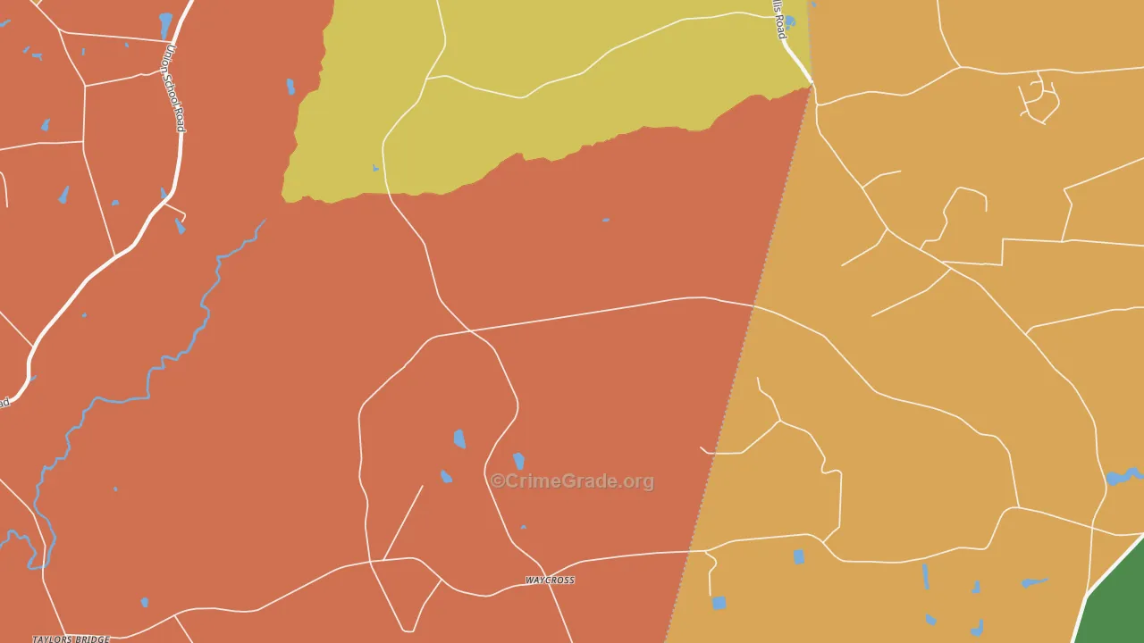 Waycross, NC Map of Murder Rates