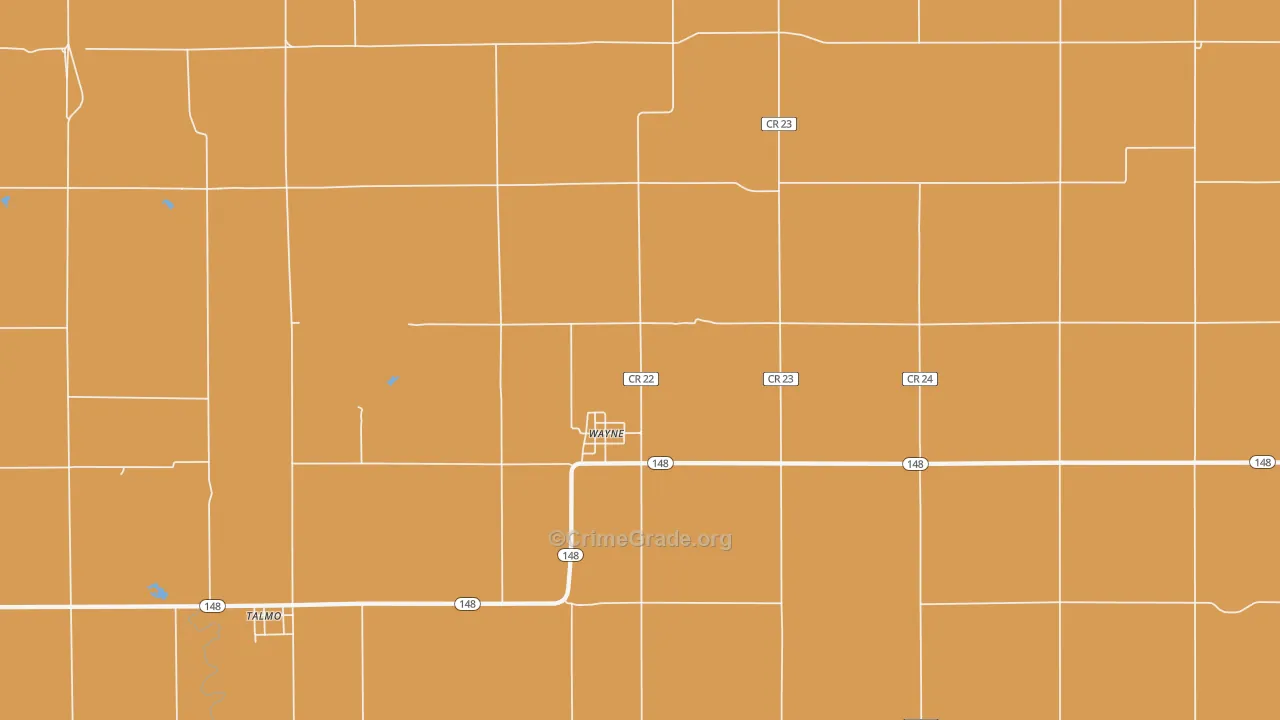 Wayne, KS Map of Murder Rates