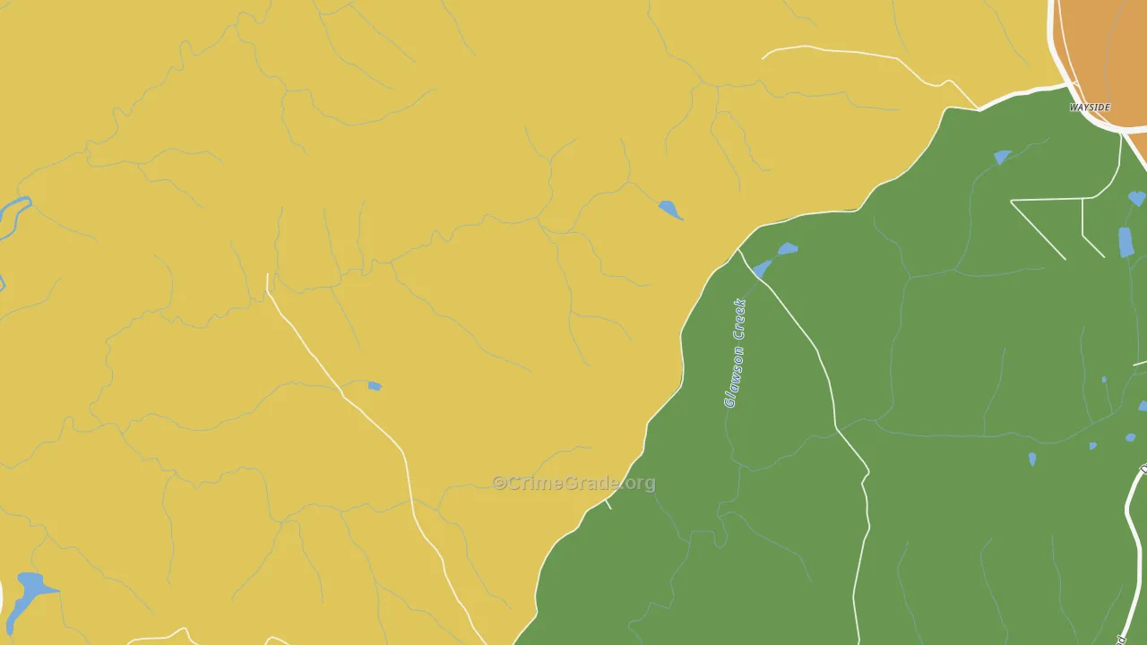 Wayside, GA Map of Murder Rates