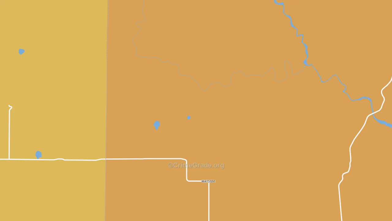 Wayside, TX Map of Murder Rates