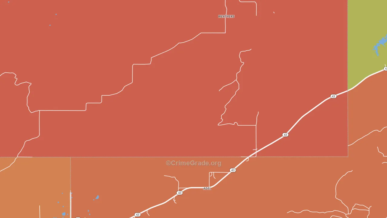 Weathers, OK Map of Murder Rates