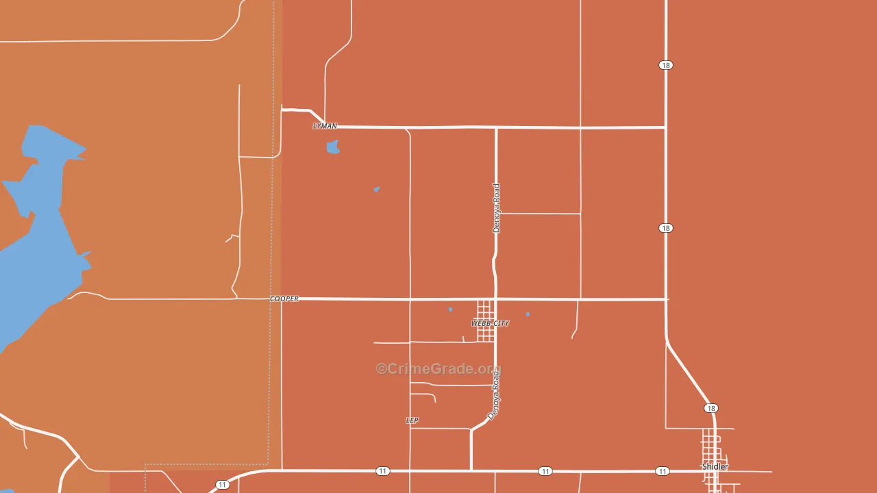 Webb City, OK Map of Murder Rates