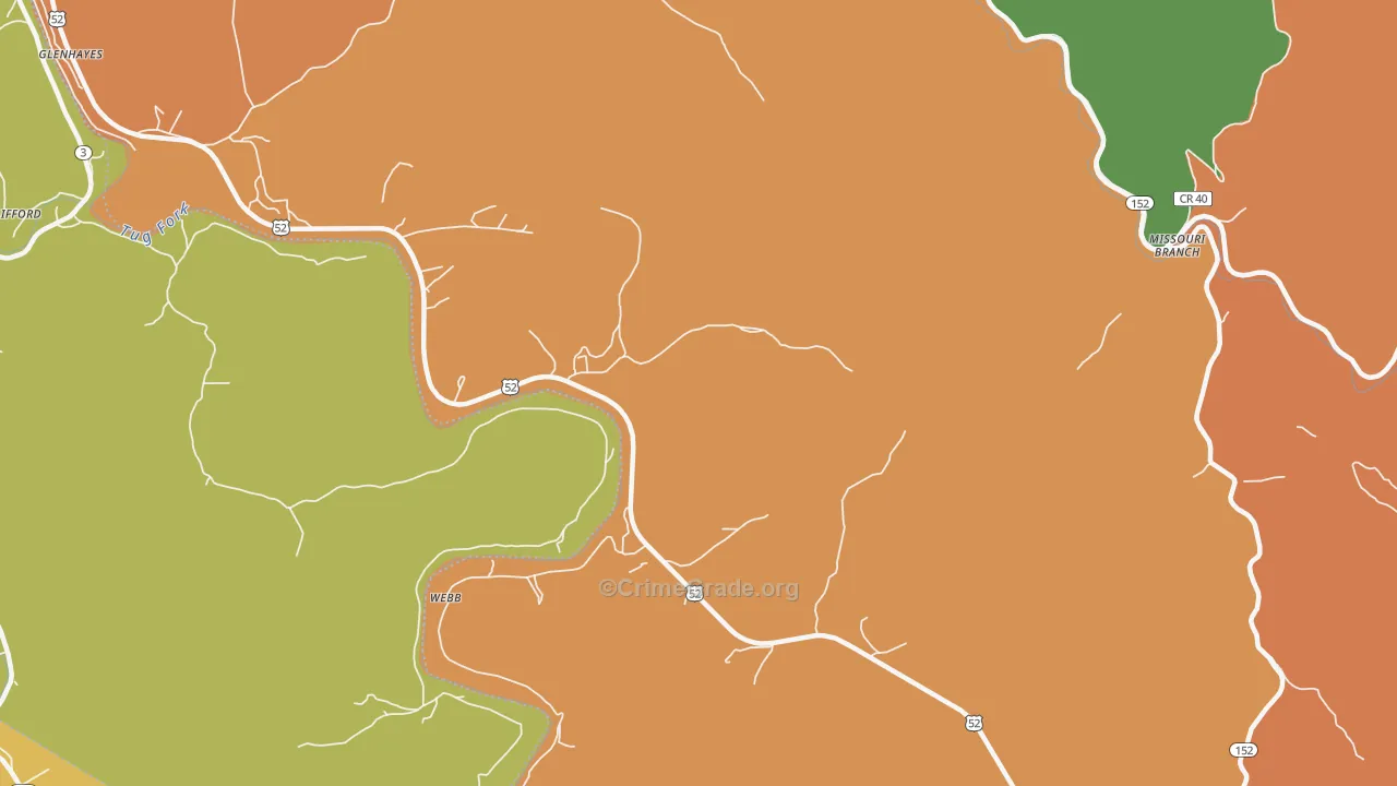 Webb, WV Map of Murder Rates