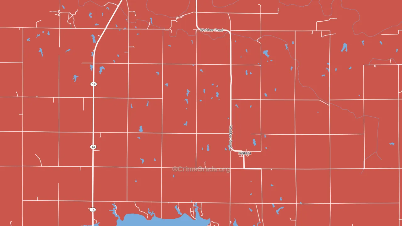 Webber, KS Map of Murder Rates