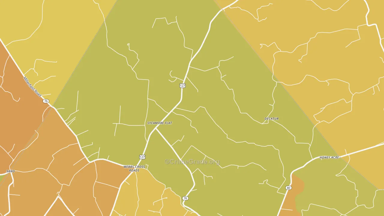 Webbs Cross Roads, KY Map of Murder Rates