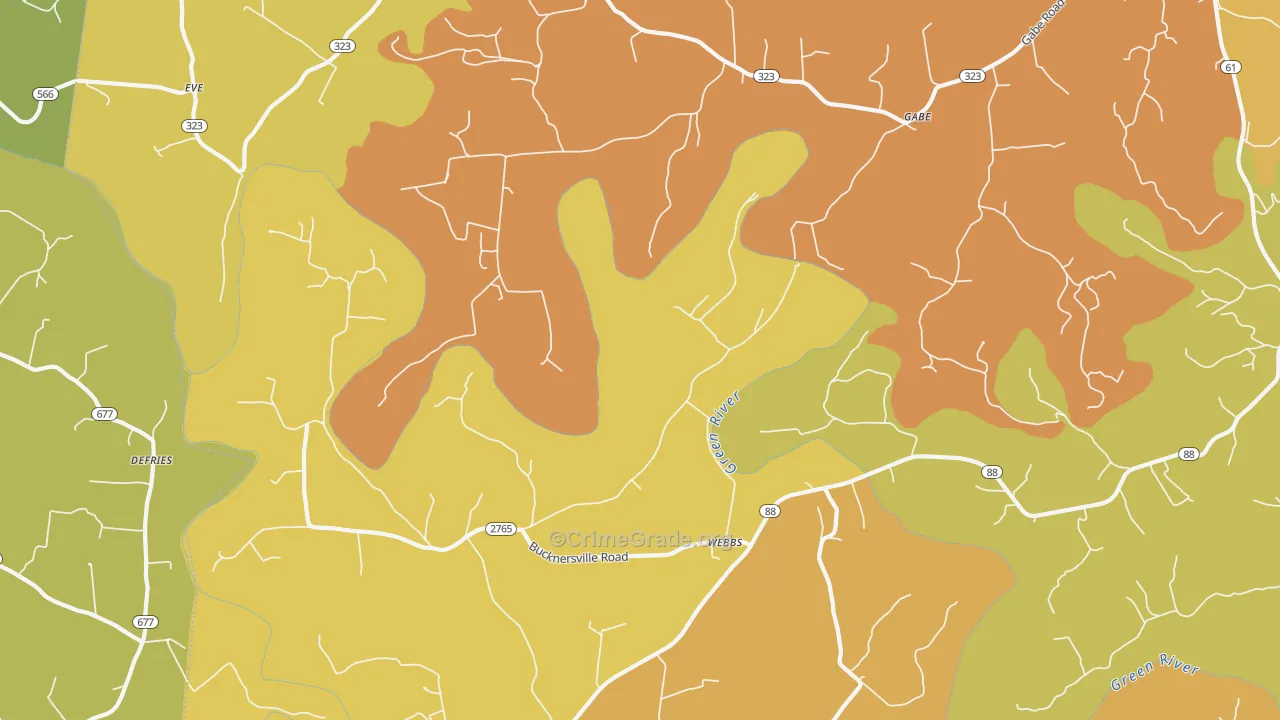 Webbs, KY Map of Murder Rates