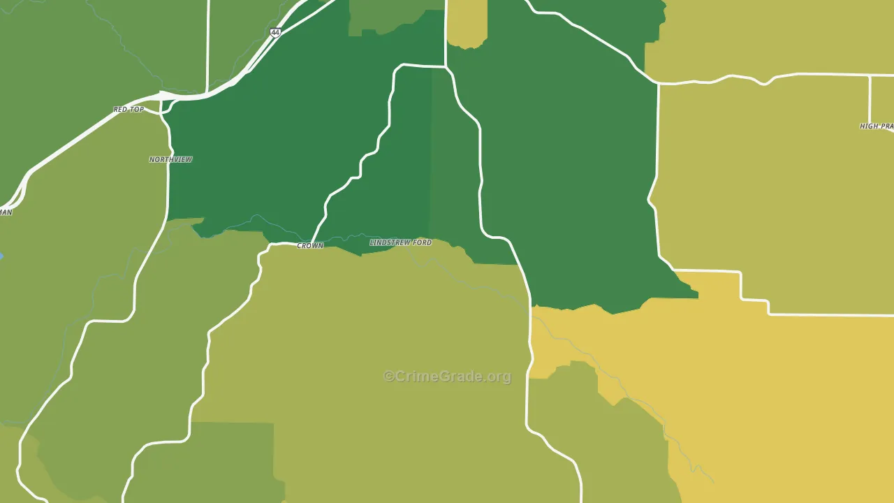 Webster County, MO Map of Murder Rates