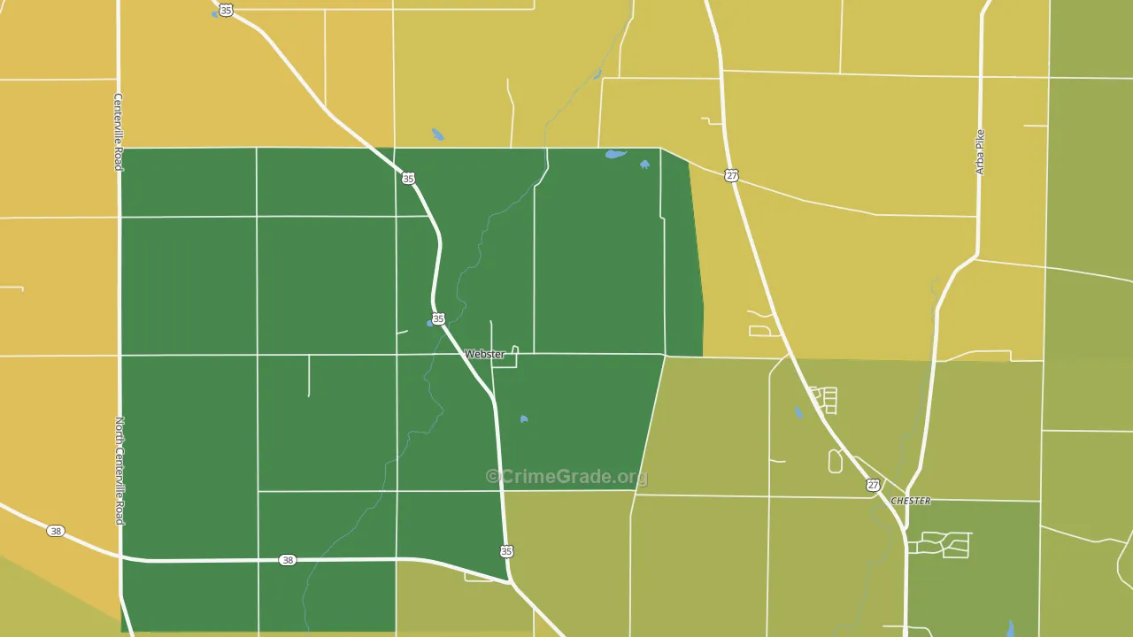 Webster, IN Map of Murder Rates