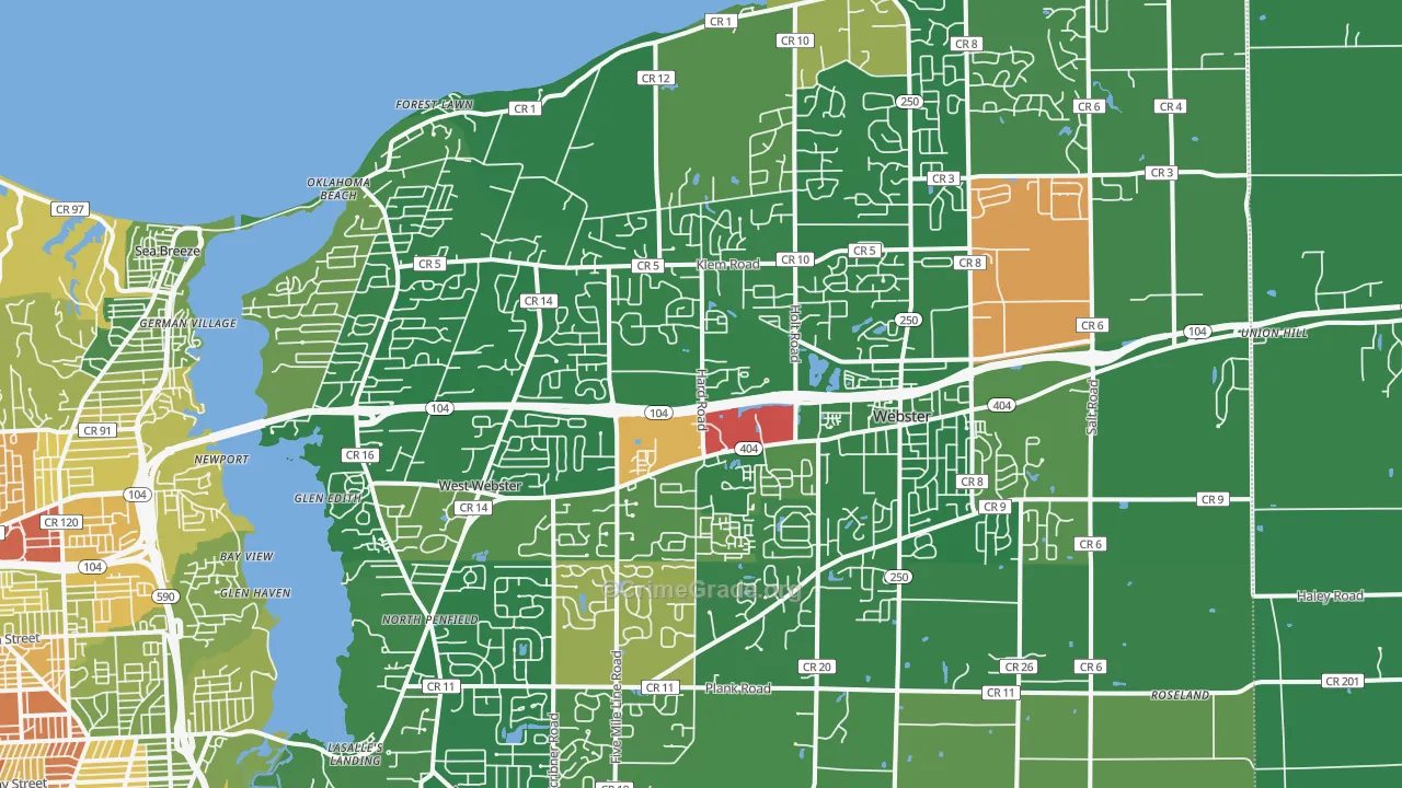 Webster, NY Map of Murder Rates