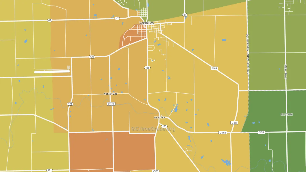 Webster, OH Map of Murder Rates