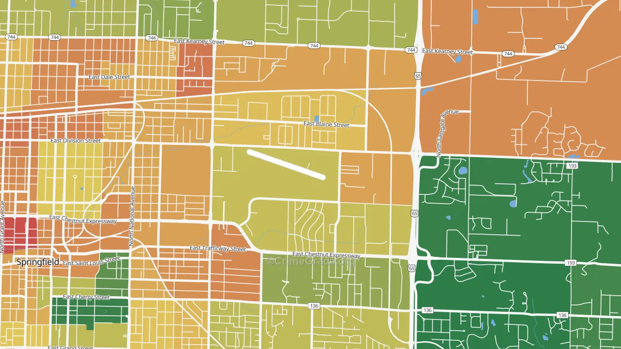 Webster Park-Shady Dell, Springfield, MO Map of Murder Rates