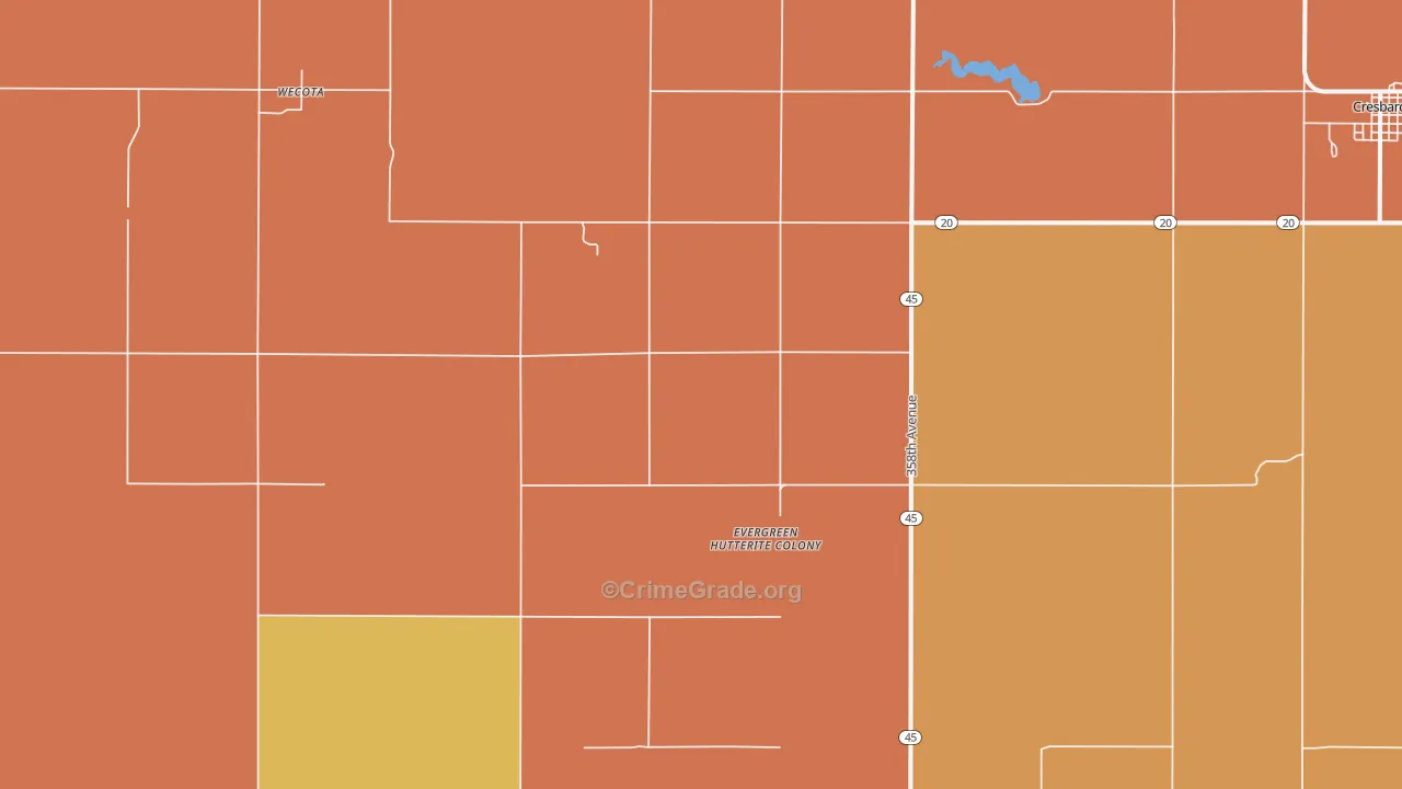 Wecota, SD Map of Murder Rates