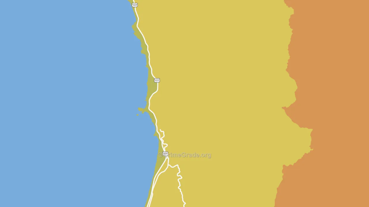 Wedderburn, OR Map of Murder Rates