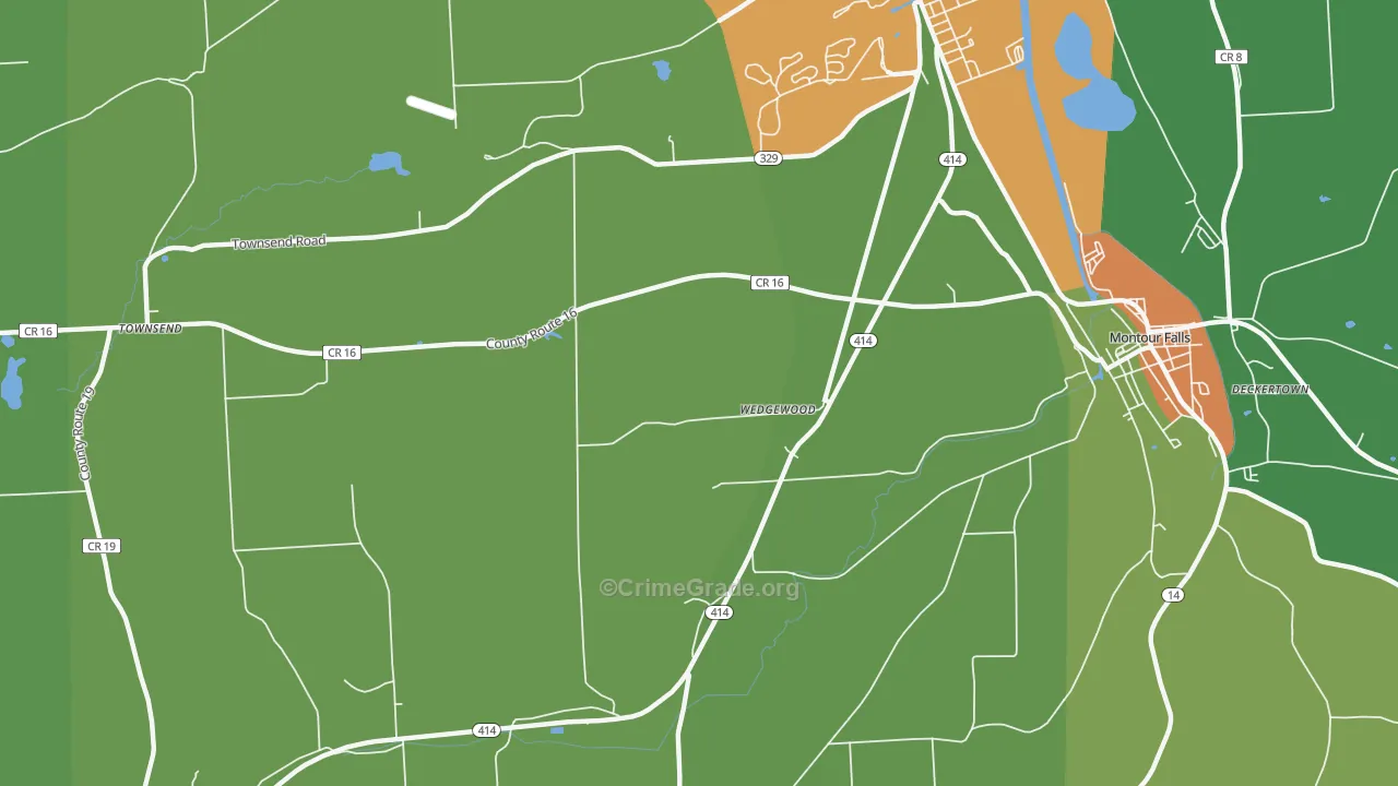 Wedgewood, NY Map of Murder Rates