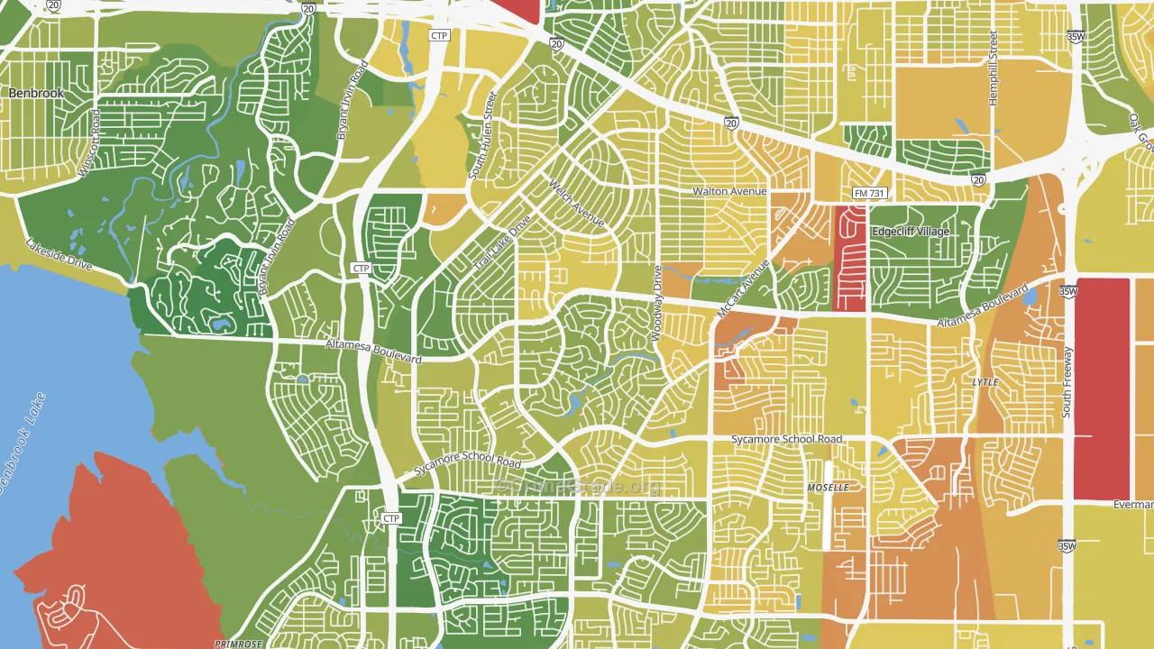 Wedgwood, Fort Worth, TX Map of Murder Rates