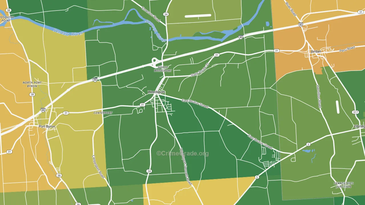 Weedsport, NY Map of Murder Rates