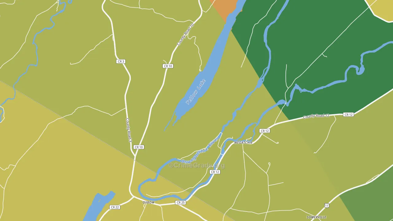 Wegatchie, NY Map of Murder Rates