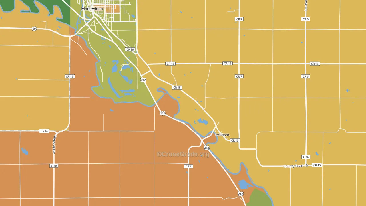 Wegdahl, MN Map of Murder Rates