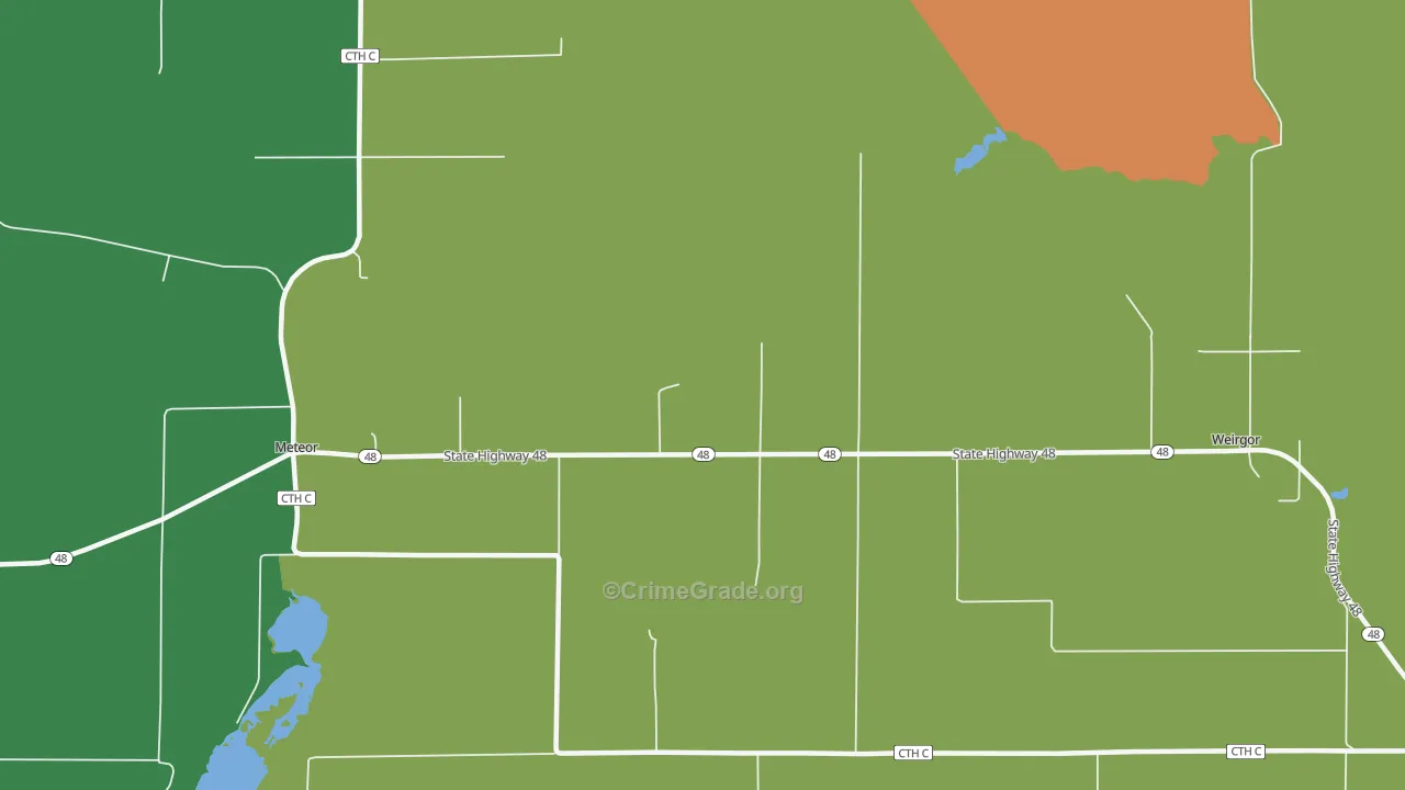 Weirgor, WI Map of Murder Rates