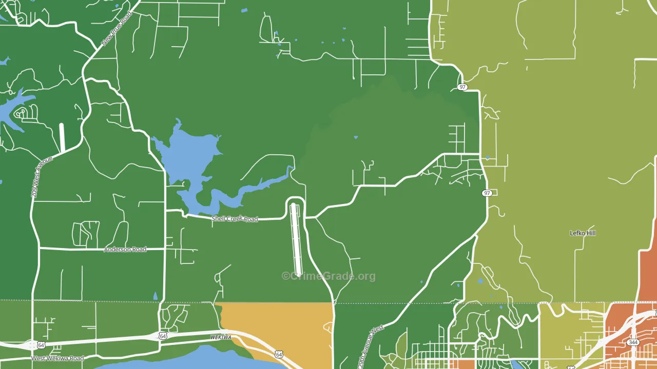 Wekiwa, OK Map of Murder Rates