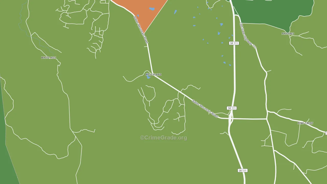Welchland, TN Map of Murder Rates