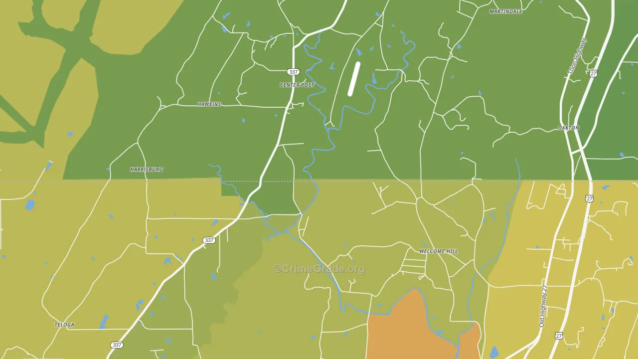 Welcome Hill, GA Map of Murder Rates