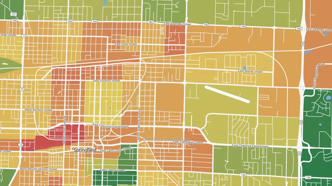 Weller, Springfield, MO Map of Murder Rates
