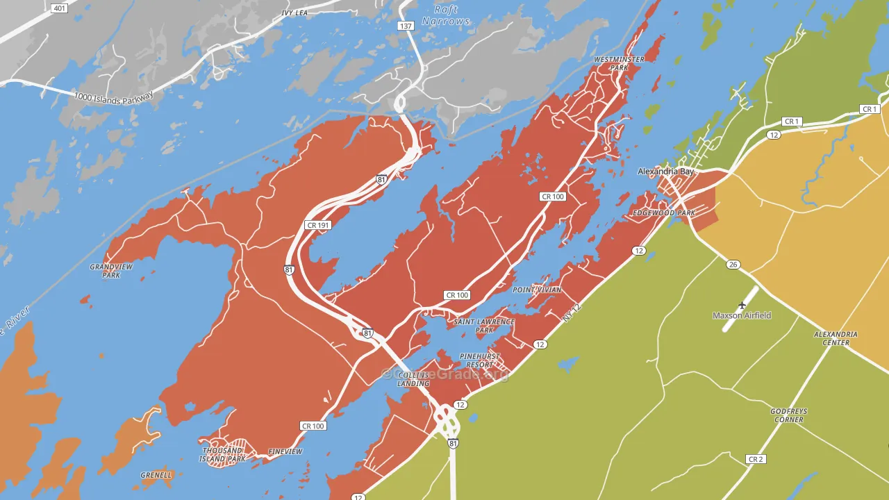 Wellesley Island, NY Map of Murder Rates