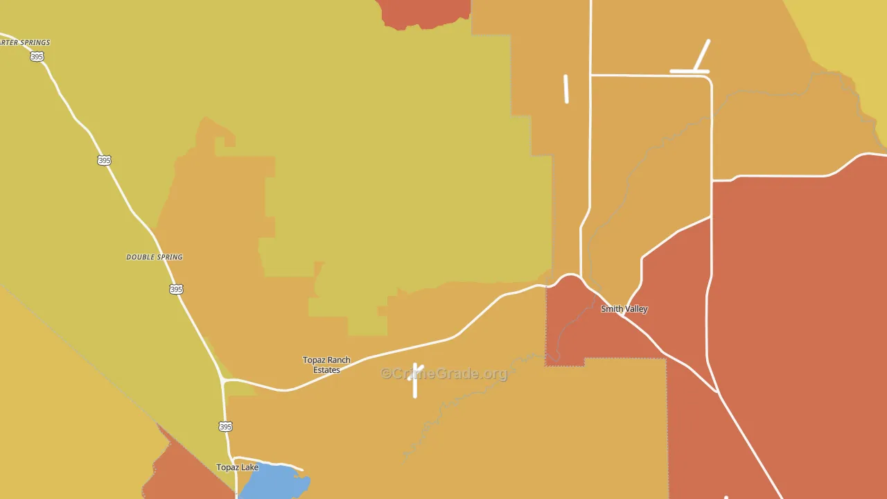 Wellington, NV Map of Murder Rates