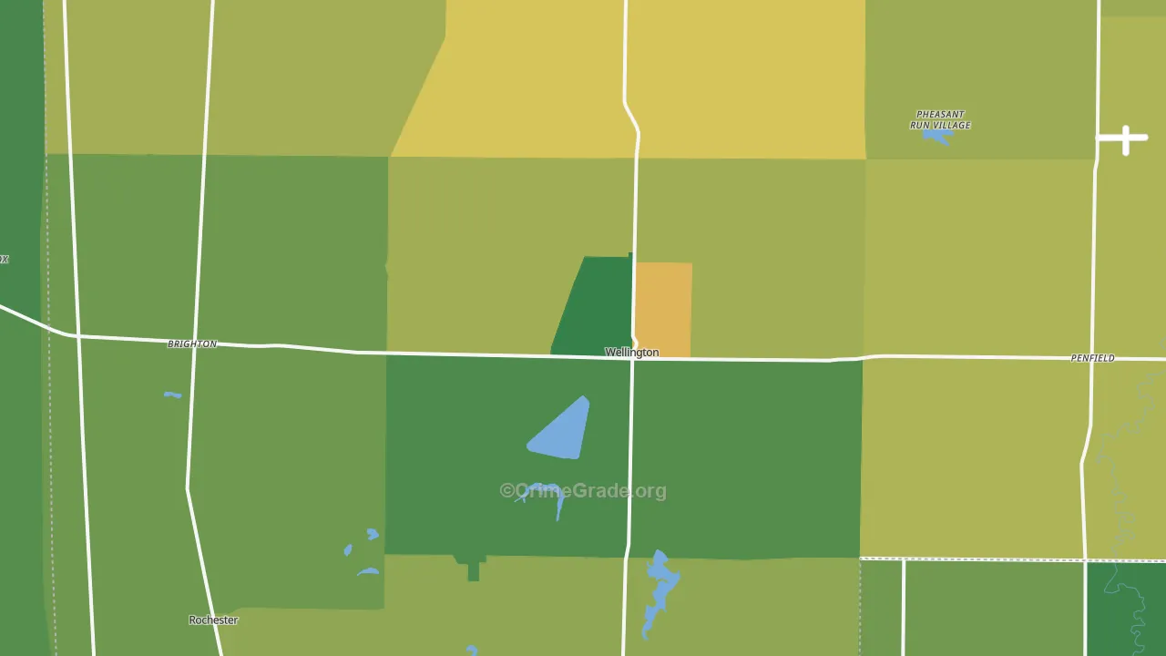 Wellington, OH Map of Murder Rates