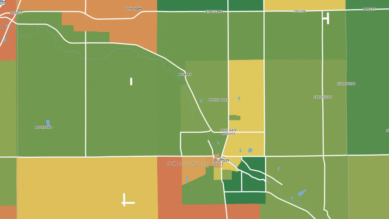 Wells County, IN Map of Murder Rates