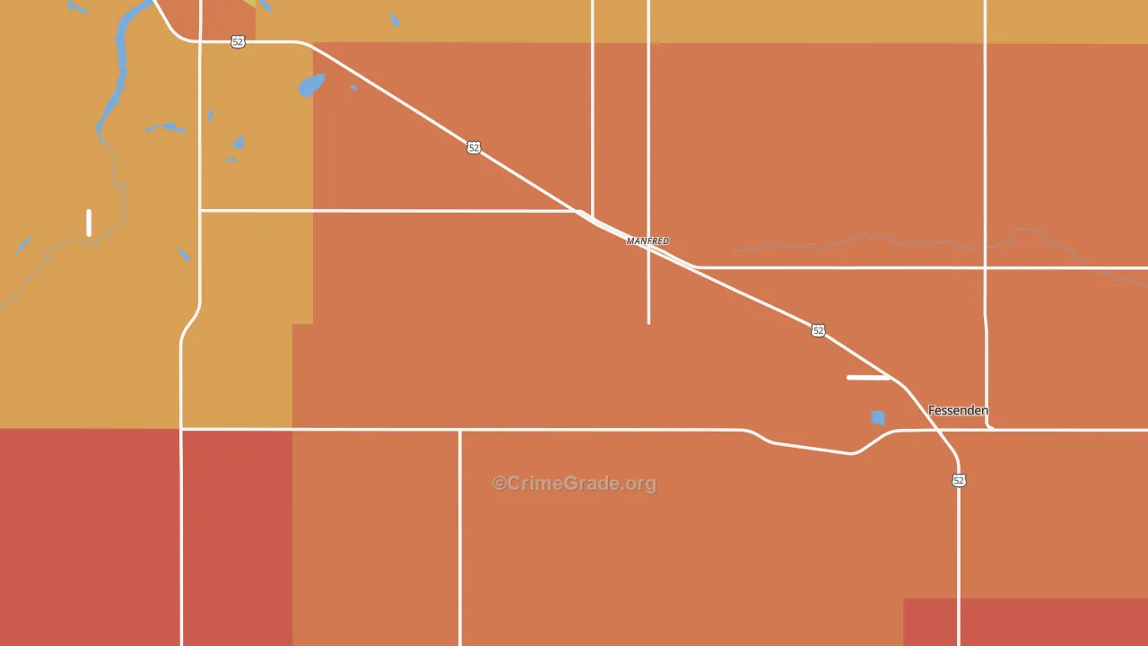 Wells County, ND Map of Murder Rates