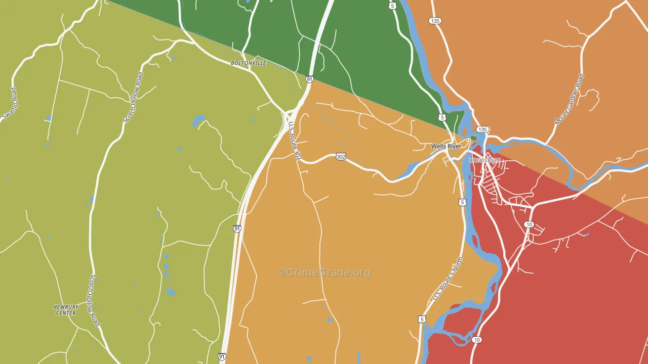 Wells River, VT Map of Murder Rates