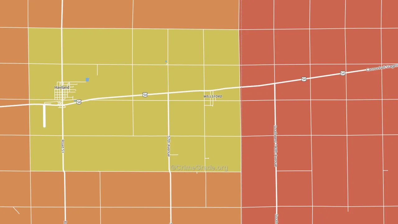 Wellsford, KS Map of Murder Rates