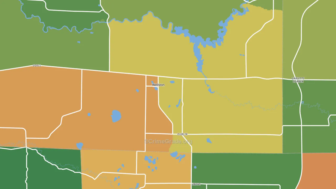 Wellston, MI Map of Murder Rates
