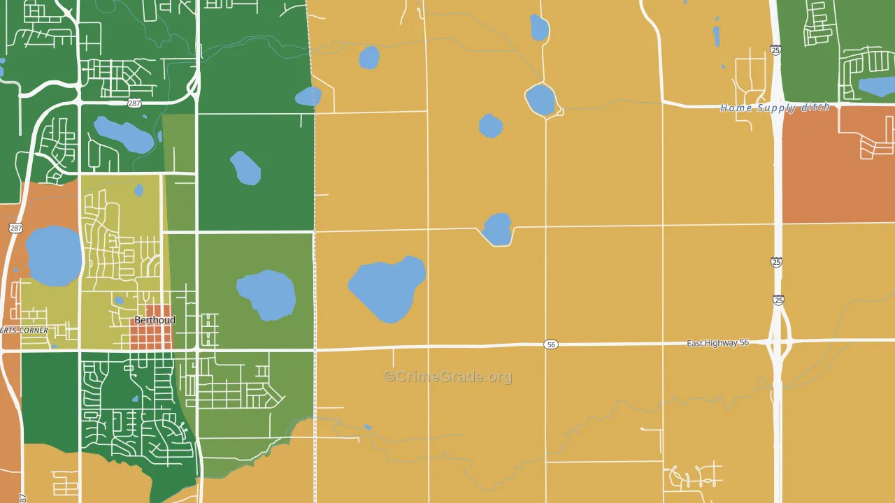 Welty, CO Map of Murder Rates