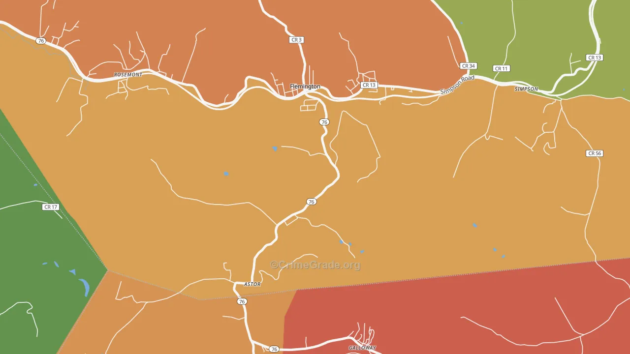 Wendel, WV Map of Murder Rates