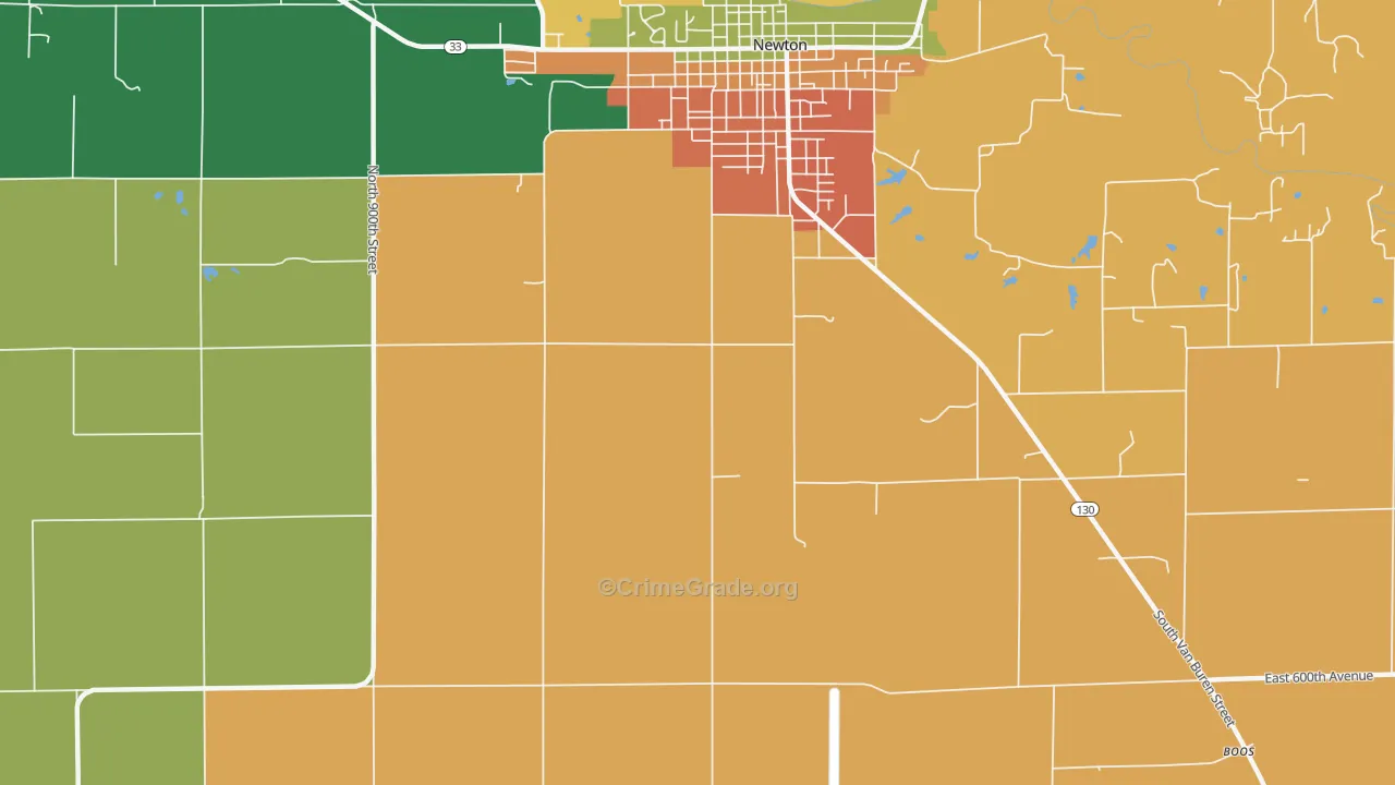 Wendelin, IL Map of Murder Rates
