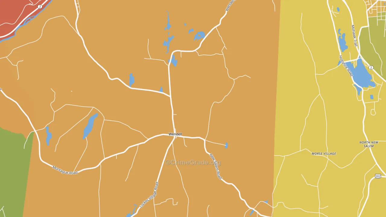 Wendell Depot, MA Map of Murder Rates