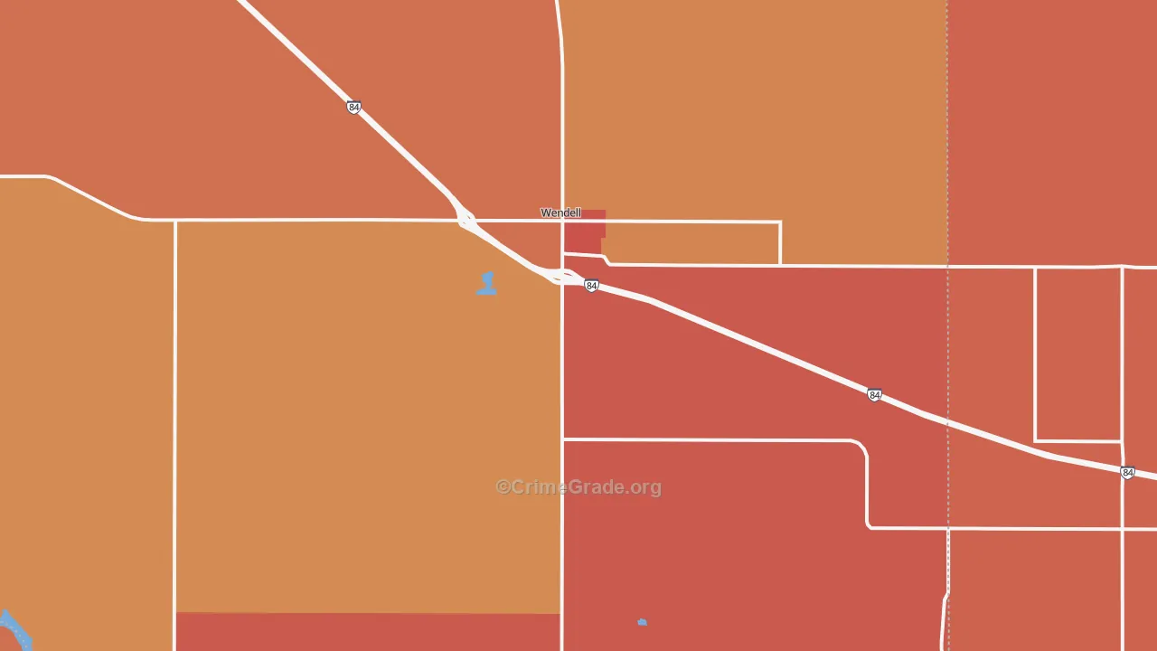 Wendell, ID Map of Murder Rates
