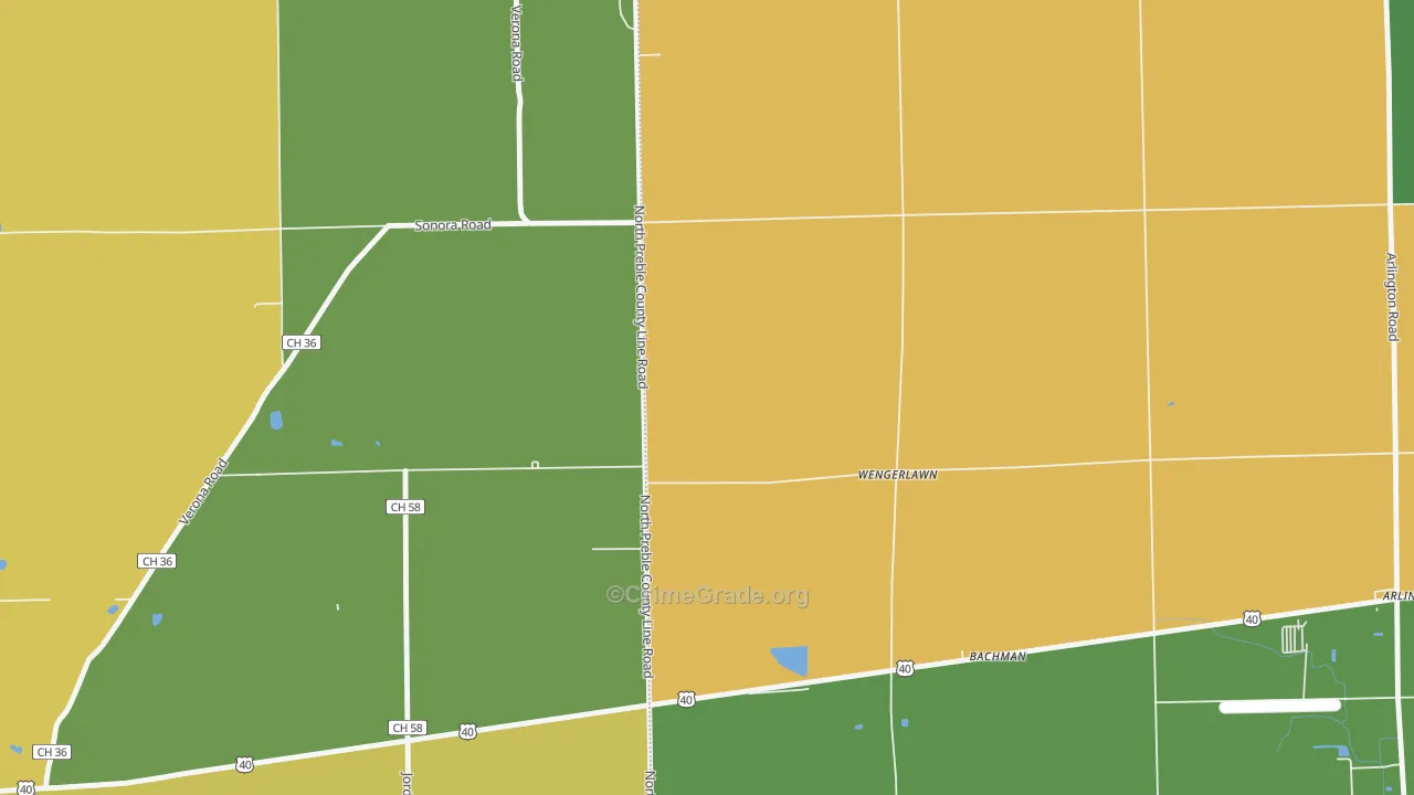 Wengerlawn, OH Map of Murder Rates