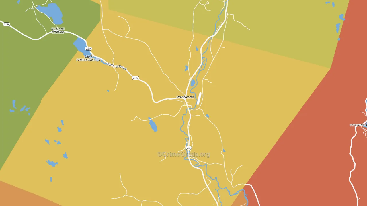 Wentworth, NH Map of Murder Rates