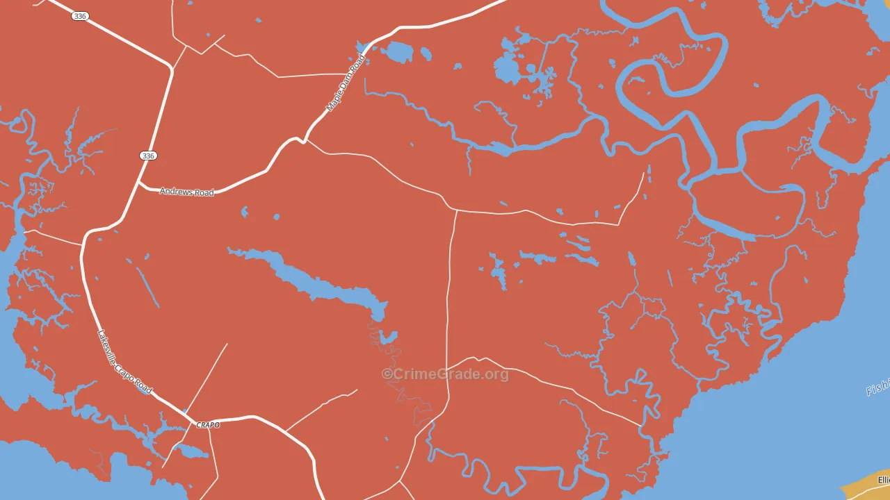 Wesley, MD Map of Murder Rates