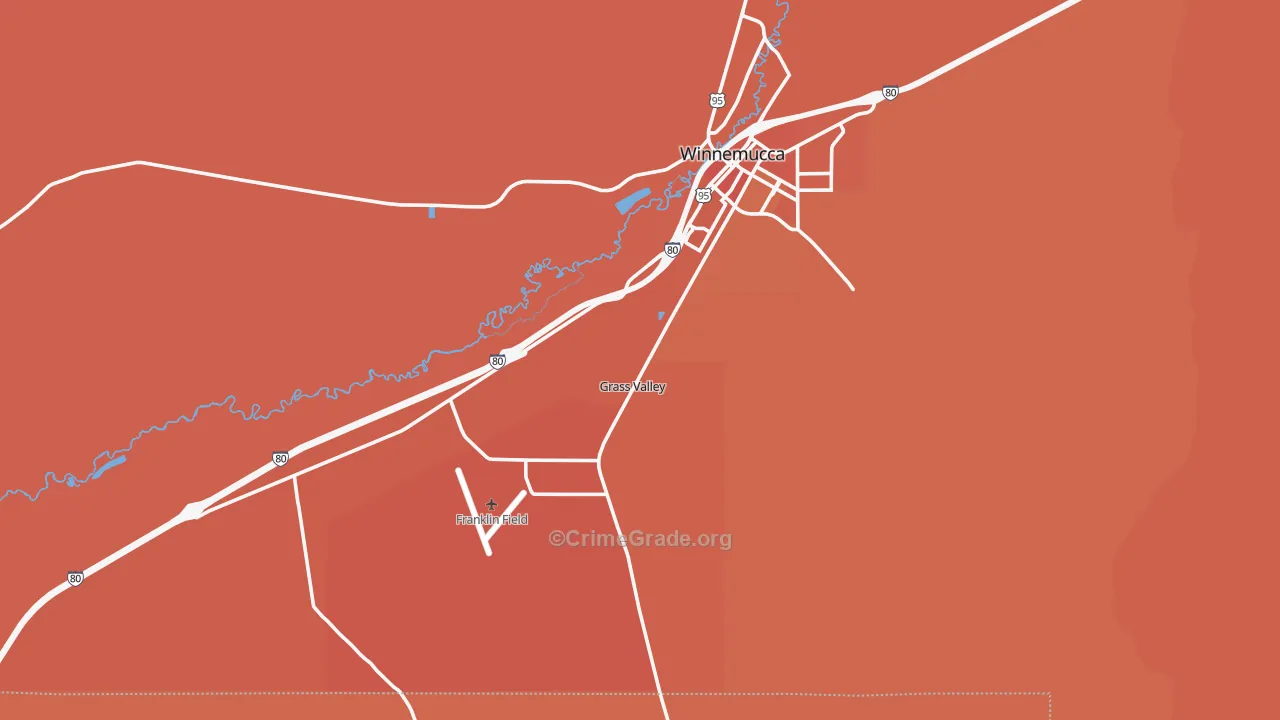 Weso, NV Map of Murder Rates