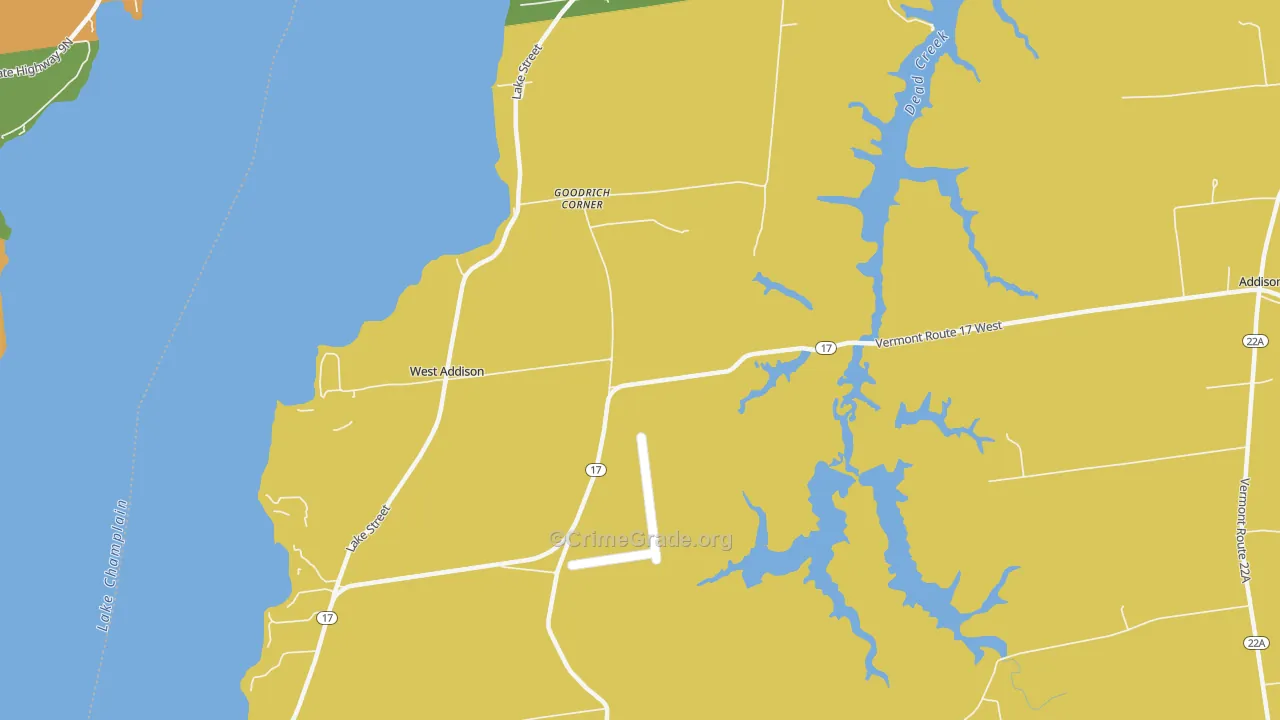 West Addison, VT Map of Murder Rates