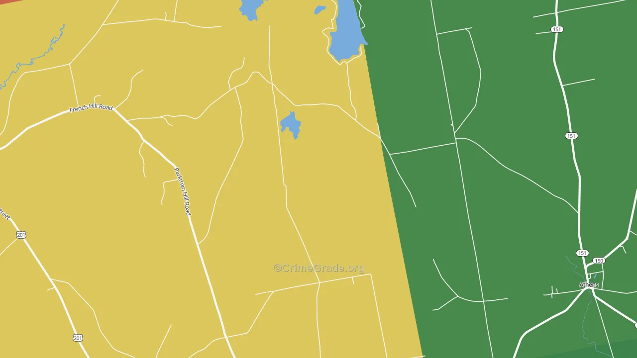 West Athens, ME Map of Murder Rates