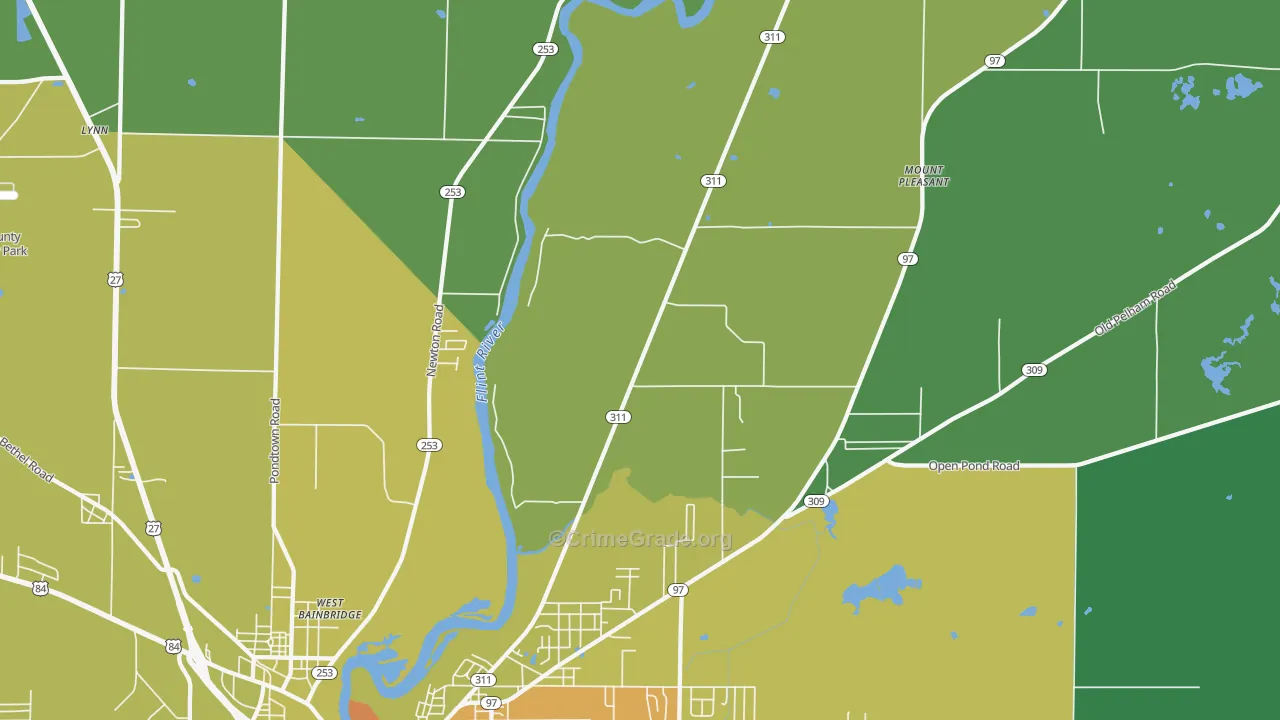 West Bainbridge, GA Map of Murder Rates